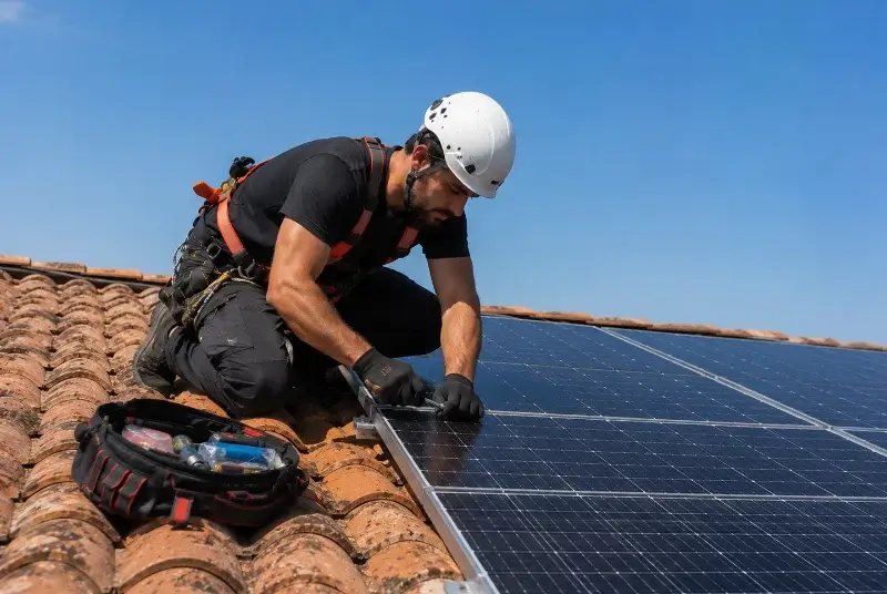 Maintenance et monitoring de panneaux solaires à Calce
